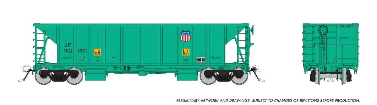 Rapido HO Scale Union Pacific NSC Ballast Hopper Single #2 – 158022A– product image