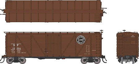 Rapido 171003A Southern Pacific B-50-15 HO boxcar with Viking roof, side end and roof views