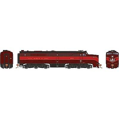 Rapido 23550 HO GM&O ALCo PA-1 number 290 in red and maroon, product views
