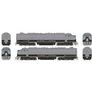 Rapido HO Illinois Central executive locomotive pair in gray-and-black artwork, numbers 100 and 101