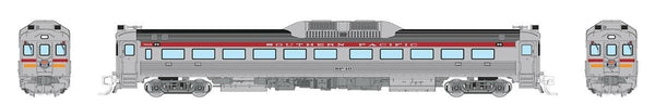 Rapido 516512 N scale Southern Pacific Budd RDC-1 railcar 10, manufacturer artwork showing side and end views