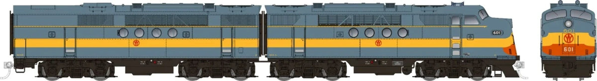 Rapido 53024 HO New York Ontario and Western EMD FT A and B locomotive set 601, manufacturer artwork