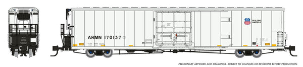 Rapido 567004A N scale Union Pacific Greenbrier refrigerated car, preliminary artwork showing ARMN 170137