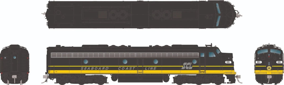 Rapido 28094 HO Seaboard Coast Line EMD E8A number 591