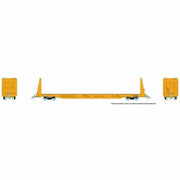 Rapido HO ONR Yellow Scheme Marine Industries Bulkhead Flatcar Single - 147007A – product view 3