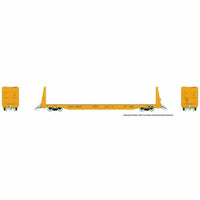 Rapido HO ONR Yellow Scheme Marine Industries Bulkhead Flatcar Single - 147007A – product view 3