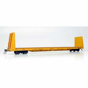 Rapido HO ONR Yellow Scheme Marine Industries Bulkhead Flatcar Single - 147007A – product view 2