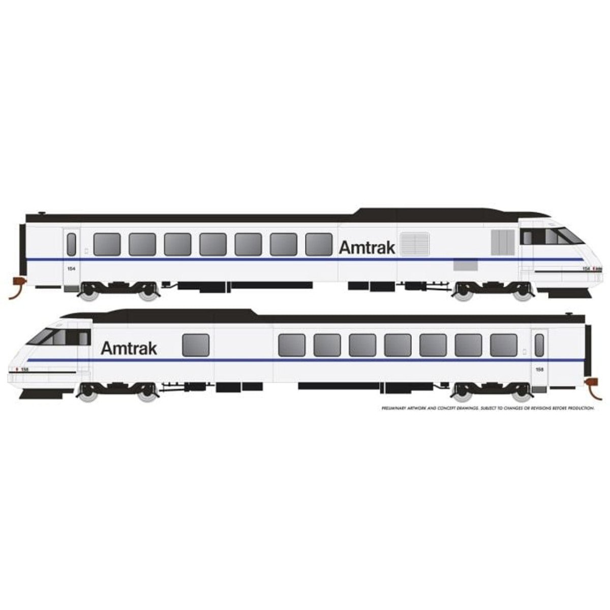 Rapido HO Scale Amtrak RTL Turboliner X2000 Demonstrator DCC with Sound - 25506– product image