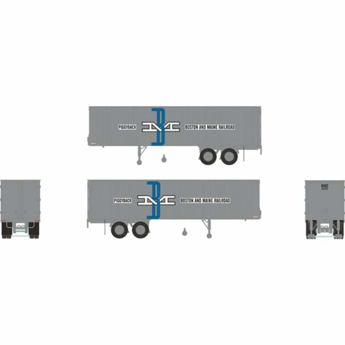 Rapido HO Scale Boston & Maine 35' Fruehauf Integral-Post Volume Van #10264 - 403003– product image
