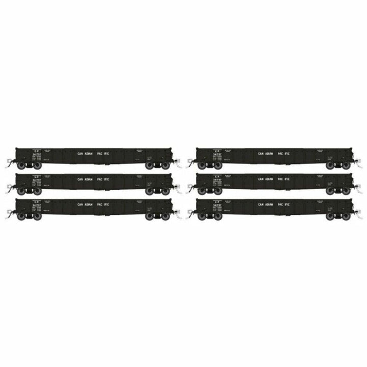Rapido HO Scale Canadian Pacific 52' 6" Canadian Mill Gondola (6) - 50051