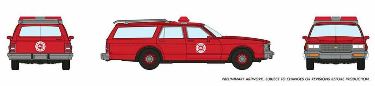 Rapido HO Scale Chevrolet Impala Wagon Fire Chief - 800011 — exact product view
