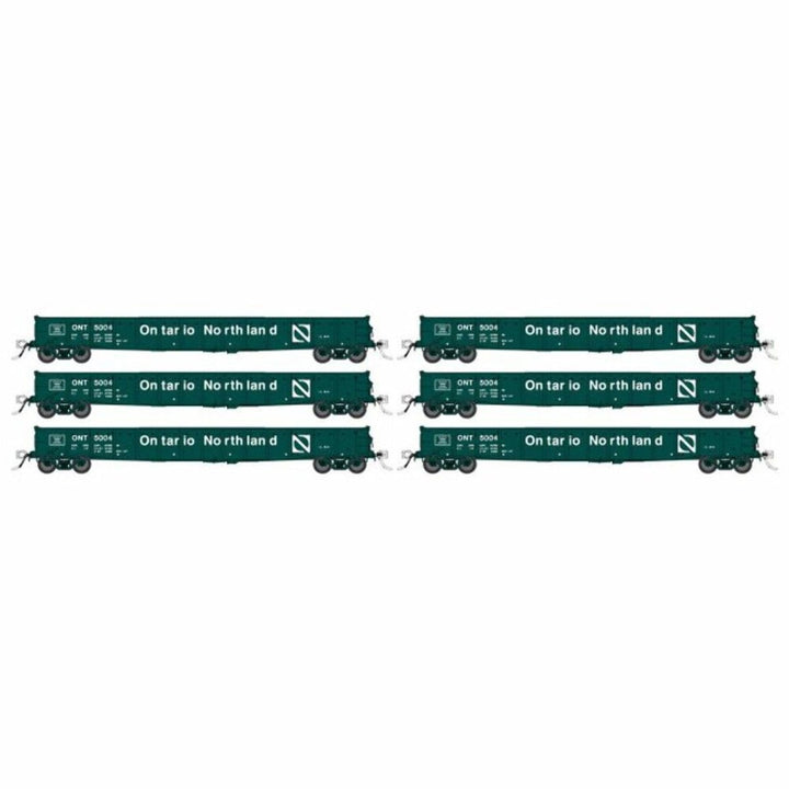 Rapido HO Scale Ontario Northland 52' 6" Canadian Mill Gondola (6) - 50053