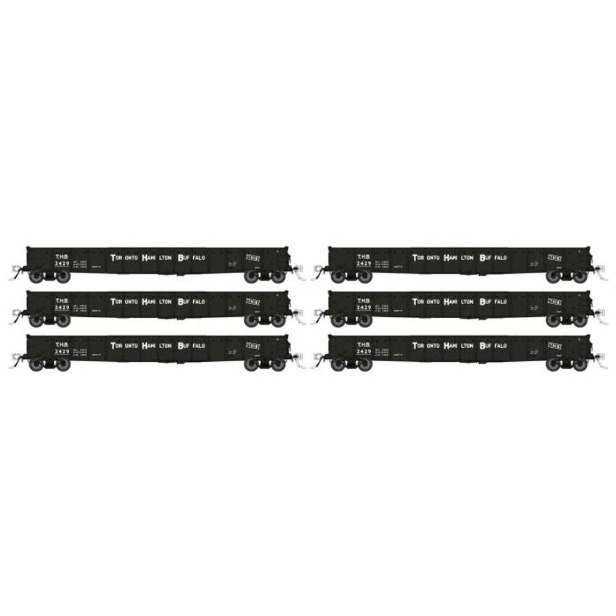 Rapido HO Toronto, Hamilton & Buffalo 52' 6" Canadian Mill Gondola (6) - 50056– product image