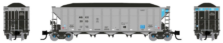 Rapido N Scale MBKX AutoFlood III RD Coal Hoppers Pack of 6 #2 - 538037