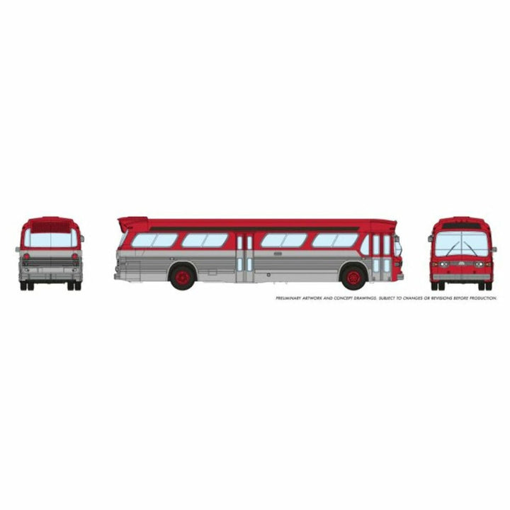 Rapido N Scale New Look Bus Generic Red - 573097 — exact product view