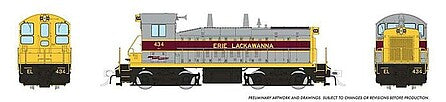Rapido HO EMD SW9 Erie Lackawanna number 439 with DCC and sound, item 27581