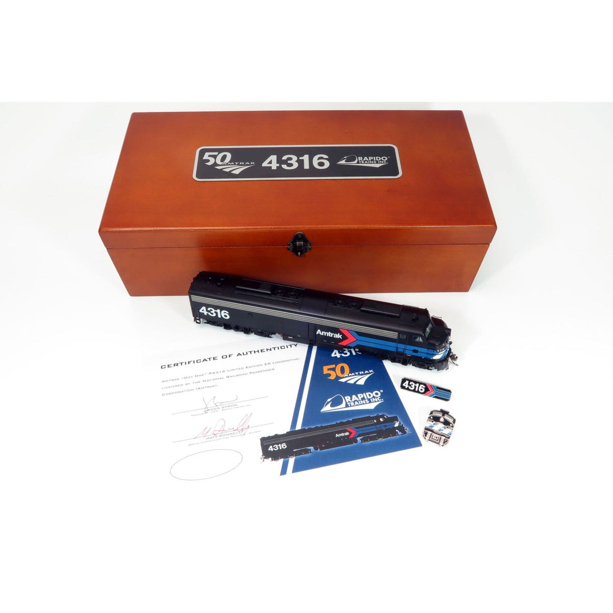 Rapido HO Scale Amtrak 4316 EMD Day 1 E8 Limited Edition Locomotive with ESU LokSound — exact product reference