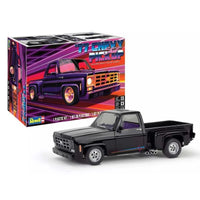 Revell RMX14552 1/25 1977 Chevy Street Pickup model kit box and completed truck