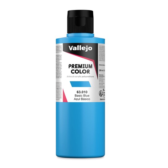 Vallejo Premium Color 63.010 Basic Blue 200 ml paint bottle