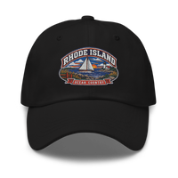 Rhode Island embroidered dad hat in Black