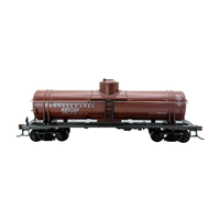Rock Island Hobby 032203 HO scale Pennsylvania Railroad 498733 single-dome tank car, side view.
