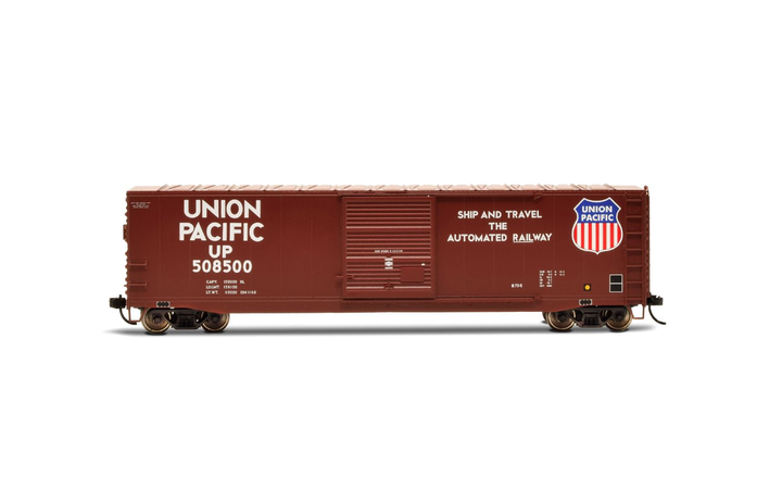 Rivarossi HR6633A HO Union Pacific 508500 sliding-door boxcar, side view