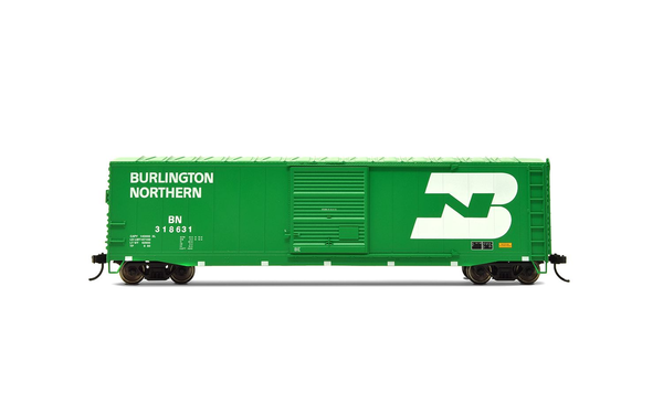 Rivarossi HR6637D HO scale Burlington Northern boxcar number 318631, side view