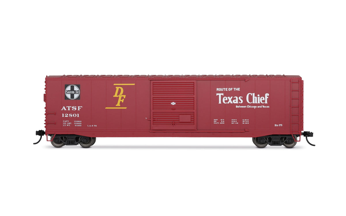 Rivarossi HR6662A HO scale Santa Fe boxcar number 12801 with Texas Chief lettering