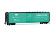 Rivarossi HR6663B HO scale Pittsburgh and Lake Erie turquoise plug-door boxcar number 6450