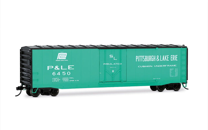 Rivarossi HR6663B HO scale Pittsburgh and Lake Erie turquoise plug-door boxcar number 6450