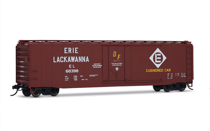 Rivarossi HR6664A HO scale Erie Lackawanna plug-door boxcar number 68398 with roofwalk