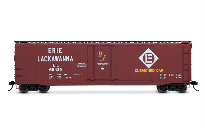 Rivarossi HR6664B HO scale Erie Lackawanna plug-door boxcar number 68439 with roofwalk