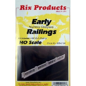 Rix Products 104 HO Scale 50' 1930's Railings (4) — exact product view