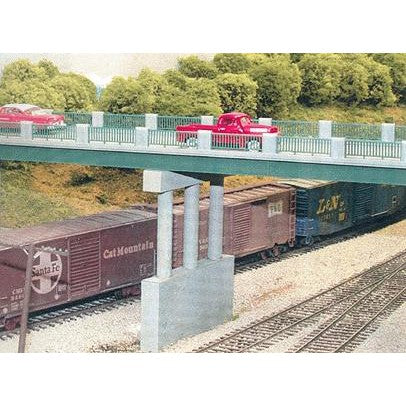 Rix Products 122 HO Scale Scale Wrought Iron Highway Overpass w/Adjustable Piers 50' w/Pier — exact product reference