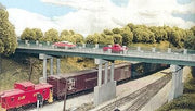 Rix Products HO Scale 150' Wrought-Iron Highway Overpass Kit – 123– product image 1