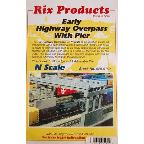 Rix Products 152 N 50' Highway Overpass w/Pier — exact product view