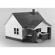 Rix Products 203 HO Scale Scale One-Story House w/Side Porch Kit - 3-1/2 x 3-7/8" 9 x 9.9cm — exact product view
