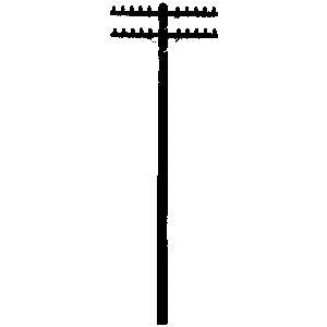 Rix Products 32 HO Scale Scale 2-Arm Railroad Telephone Poles Kit - 18 Poles & 36 Crossarms (brown) — exact product view