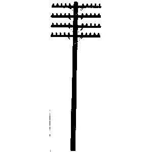 Rix Products 34 HO Scale Scale Railroad Telephone 4-Arm Poles Kit - 12 Poles & 48 Crossarms (brown) — exact product view