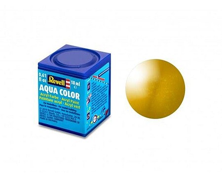 Revell Aqua Color Brass Metallic Paint – 18ml – 36192