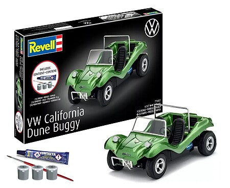 Revell 77682 1:32 Starter Kit packaging and painted model example with included paints, brush and glue