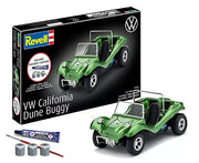 Revell 77682 1:32 Starter Kit packaging and painted model example with included paints, brush and glue