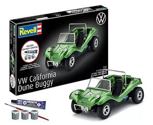 Revell 77682 1:32 Starter Kit packaging and painted model example with included paints, brush and glue