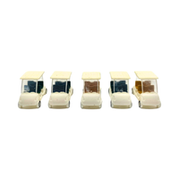 Rock Island Hobby RIH033110 N scale golf carts, five-piece set viewed from the front.