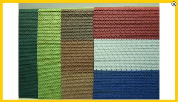 RS Laser Kits 2910-BL blue three-tab HO scale roofing sheets