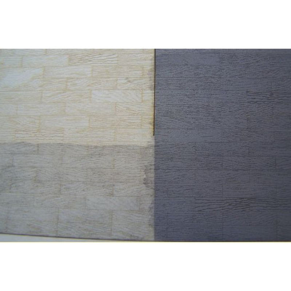 RS Laser Kits 3707 N scale 2-by-8 wood-form patterned sheet without adhesive backing, painted finish examples