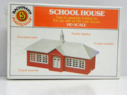 Bachmann Plasticville HO Scale School House kit 45133 — exact boxed product view