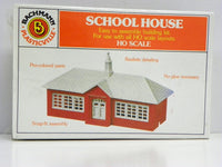 Bachmann Plasticville HO Scale School House kit 45133 — exact boxed product view