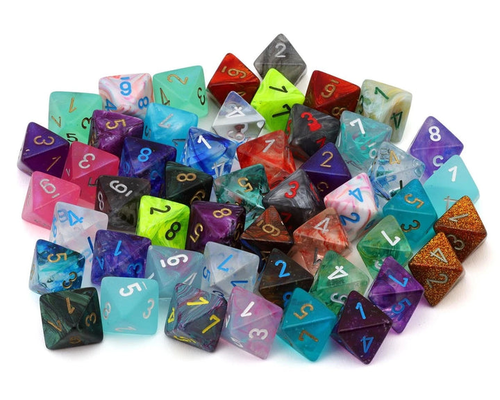 Chessex Signature D8 Assorted Loose Dice - Bag of 50 - product view 1