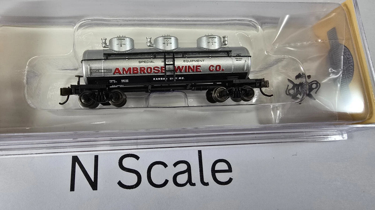 Bachmann N Scale Three-Dome Tank Car - Ambrose #7501 (17158) — additional exact product view
